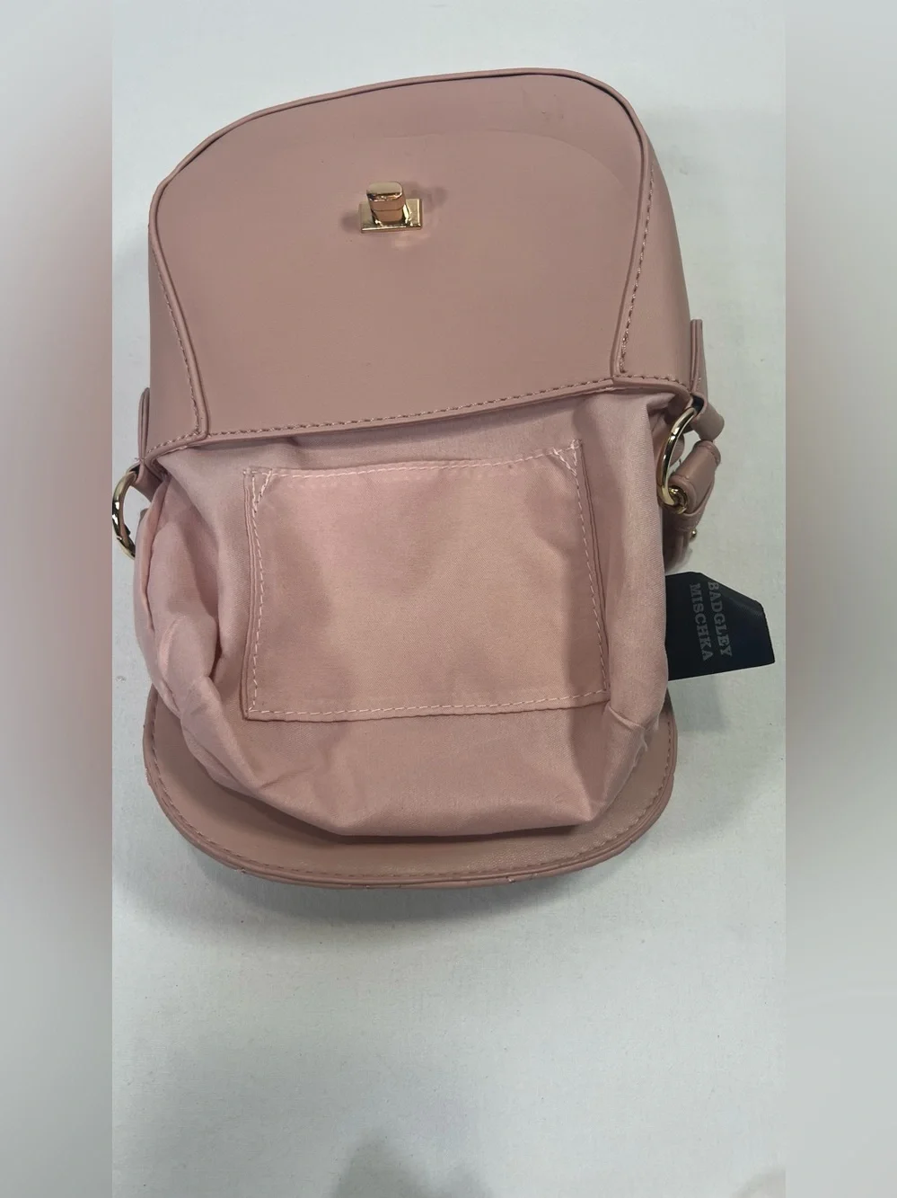 Badgley Mischka Quilted Chloe Pearl Handbag/Crossbody Blush MSRP $129.00